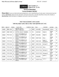 DLA Fall 2021 Schedule