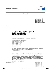 En En Joint Motion for a Resolution
