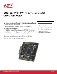 QSG166: WF200 Wi-Fi Development Kit Quick Start Guide