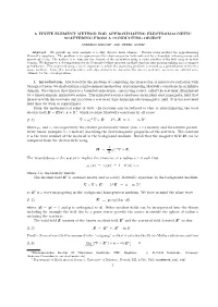 A Finite Element Method for Approximating Electromagnetic Scattering from a Conducting Object