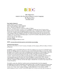 BHC-MSS 0021 Guide to the Records of Warner Corset Company by Meghan Rinn October 2018