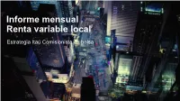 Informe Mensual Renta Variable Local Itaú Comisionista De Bolsa