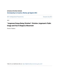 “Jorgensen Enjoys Being Christine”: Christine Jorgensen's Public Image
