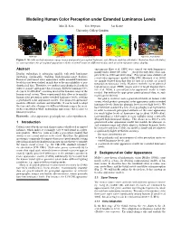 Modeling Human Color Perception Under Extended Luminance Levels