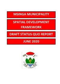 Msinga Municipality Spatial Development Framework 2020