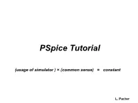 Pspice Tutorial