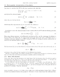 10 Heat Equation: Interpretation of the Solution