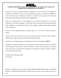 Cwe-Clerks-Vii) Verification & Submission of Documents