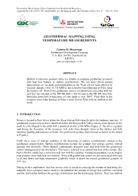 Geothermal Mapping Using Temperature Measurements