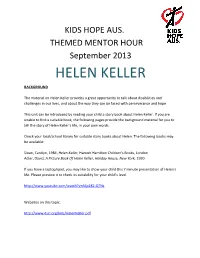 Helen Keller Background
