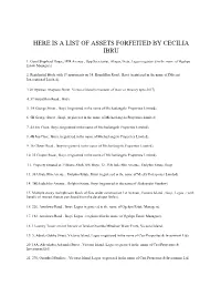 Here Is a List of Assets Forfeited by Cecilia Ibru