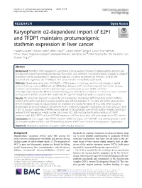 Karyopherin Α2-Dependent Import of E2F1 and TFDP1 Maintains