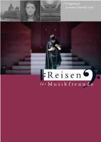 Programm Sommer/Herbst 2016