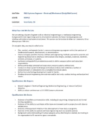 R&D Systems Engineer