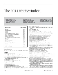 The 2011 Noticesindex
