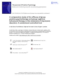 A Comparative Study of the Efficacy of Group Positive