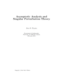 Asymptotic Analysis and Singular Perturbation Theory