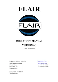 Flair 6.4 User Manual CONTENTS