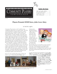 John Loves Mary Preview Continued from Page 1
