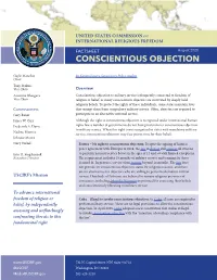 Legislation Factsheet: Conscientious Objection