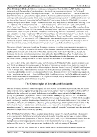 Onomastic Wordplay on Joseph and Benjamin and Gezera Shawa in The