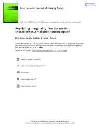Regulating Marginality: How the Media Characterises a Maligned Housing Option