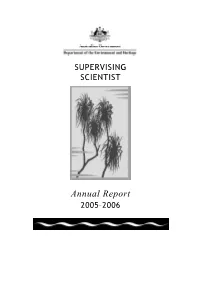 Supervising Scientist Annual Report 2005-2006
