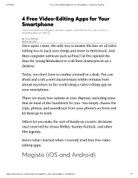 4 Free Video-Editing Apps for Your Smartphone - Consumer Reports