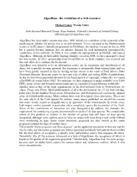 Algaebase: the Evolution of a Web Resource