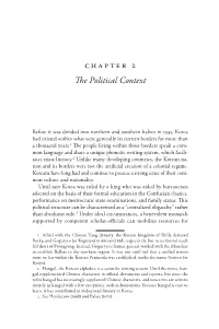 Chapter 2 the Po Liti Cal Context