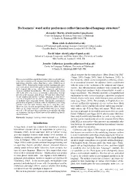 Do Learners' Word Order Preferences Reflect Hierarchical Language Structure?