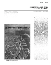Expressway Aesthetics Montreal in the 1960S