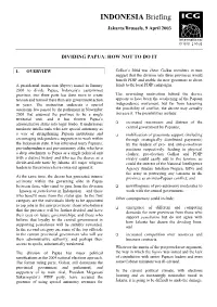 INDONESIA Briefing