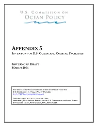 Inventory of U.S. Ocean and Coastal Facilities