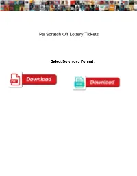 Pa Scratch Off Lottery Tickets