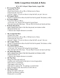 Skills Competition Schedule & Rules