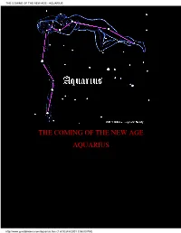 The Coming of the New Age - Aquarius