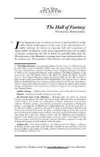 The Hall of Fantasy Nathaniel Hawthorne