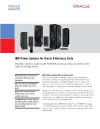IBM Power Systems for Oracle E-Business Suite