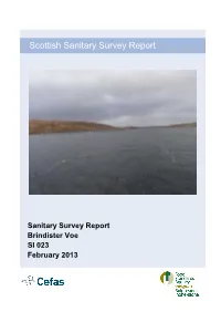 Scottish Sanitary Survey Report