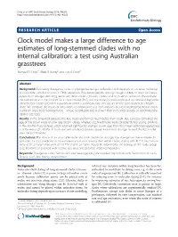 Clock Model Makes a Large Difference to Age Estimates of Long-Stemmed