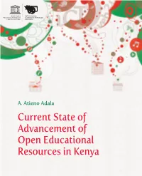 Current State of Advancement of Open Educational Resources in Kenya A