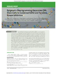 Epigenetic Reprogramming Sensitizes CML Stem Cells to Combined EZH2 and Tyrosine