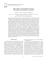 Observations at Terrestrial Impact Structures: Their Utility in Constraining Crater Formation
