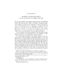 Recording the Dead Sea Scrolls in the Text Editions of Hebrew Scripture