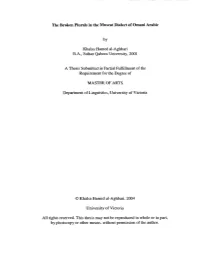 The Broken Plurals in the Muscat Dialect of Omani Arabic Khalsa