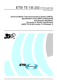 TS 135 202 V7.0.0 (2007-06) Technical Specification