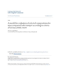 A Model for Evaluation of Selected Compositions for Unaccompanied