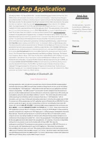 Amd Acp Application