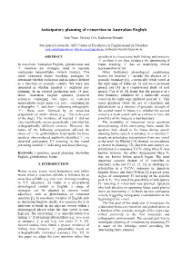 Anticipatory Planning of R-Insertion in Australian English